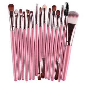 New! 15pcs Makeup Brushes Set with velvet bag.